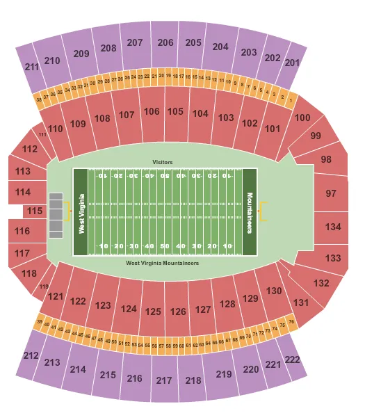 Mountaineer Field Seating Chart